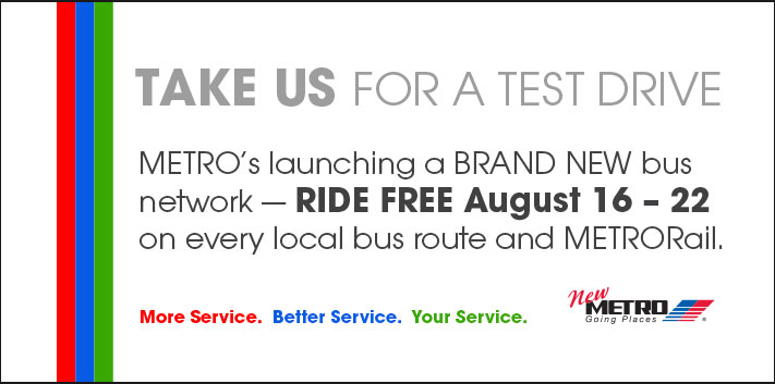METRO Unveils Much Anticipated New Bus Network this August